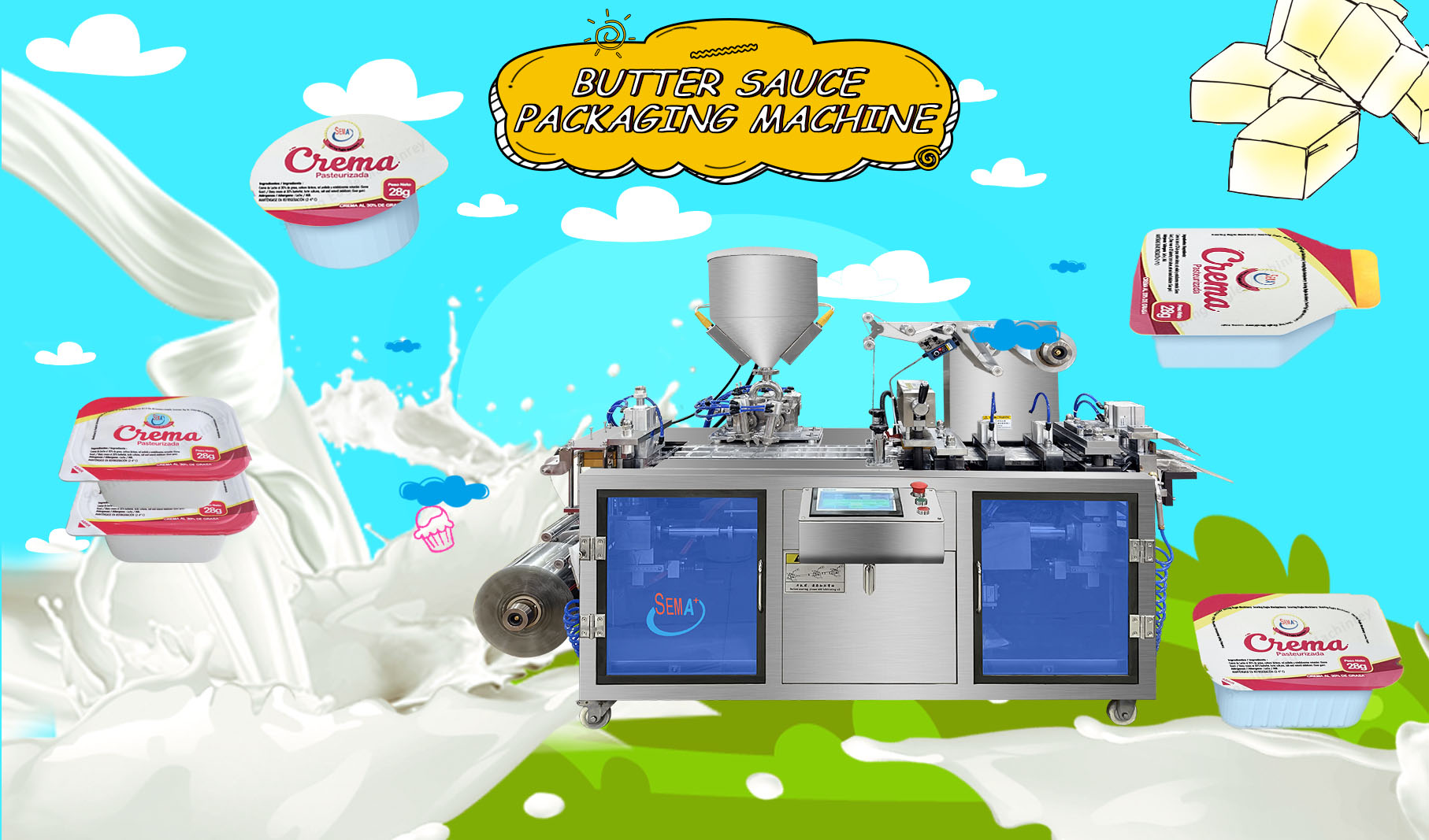 DPP 80 Ketchup Sauce Butter Blister Packing Machine