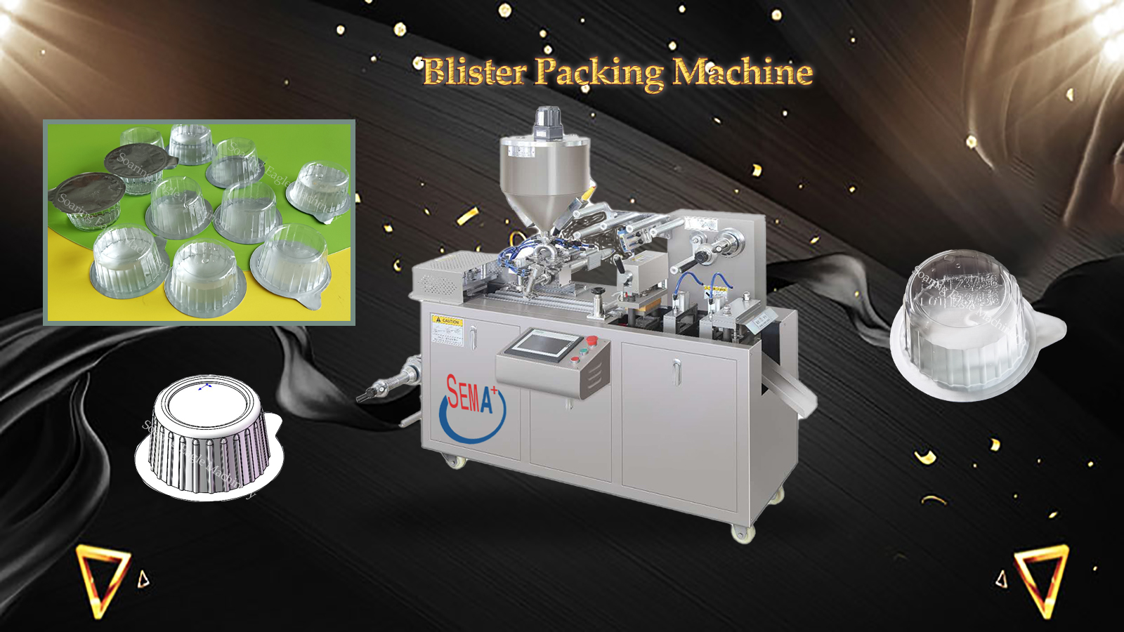 Hot sale round shape 10ml paste blister honey cream forming filling sealing blister packing machine