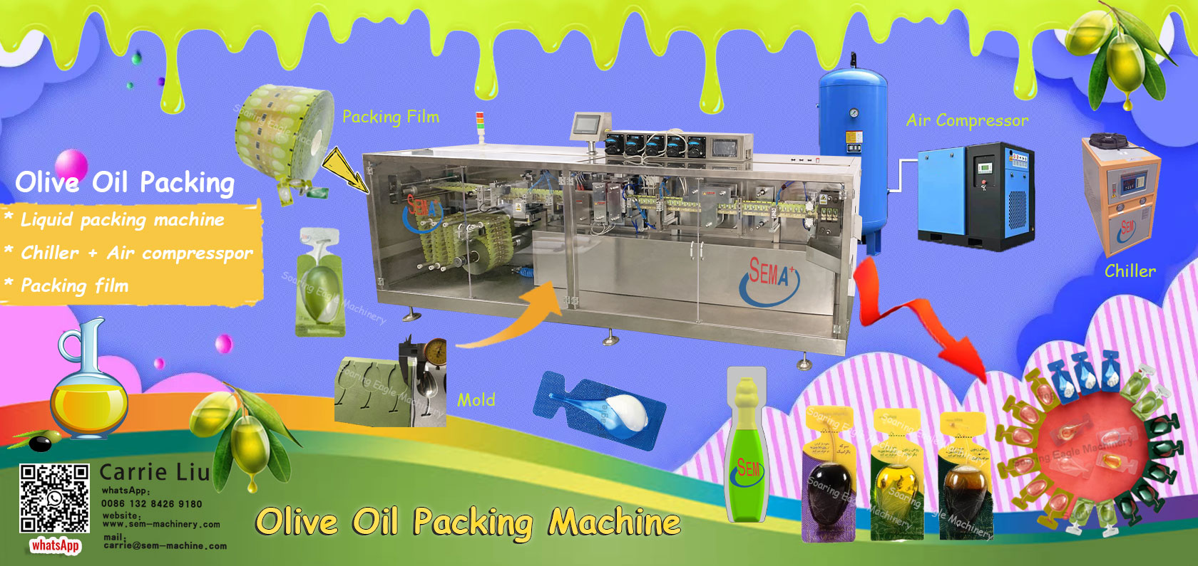 DGS240 OLIVE OIL packing machine 10ml 14ml ampoule filling machine