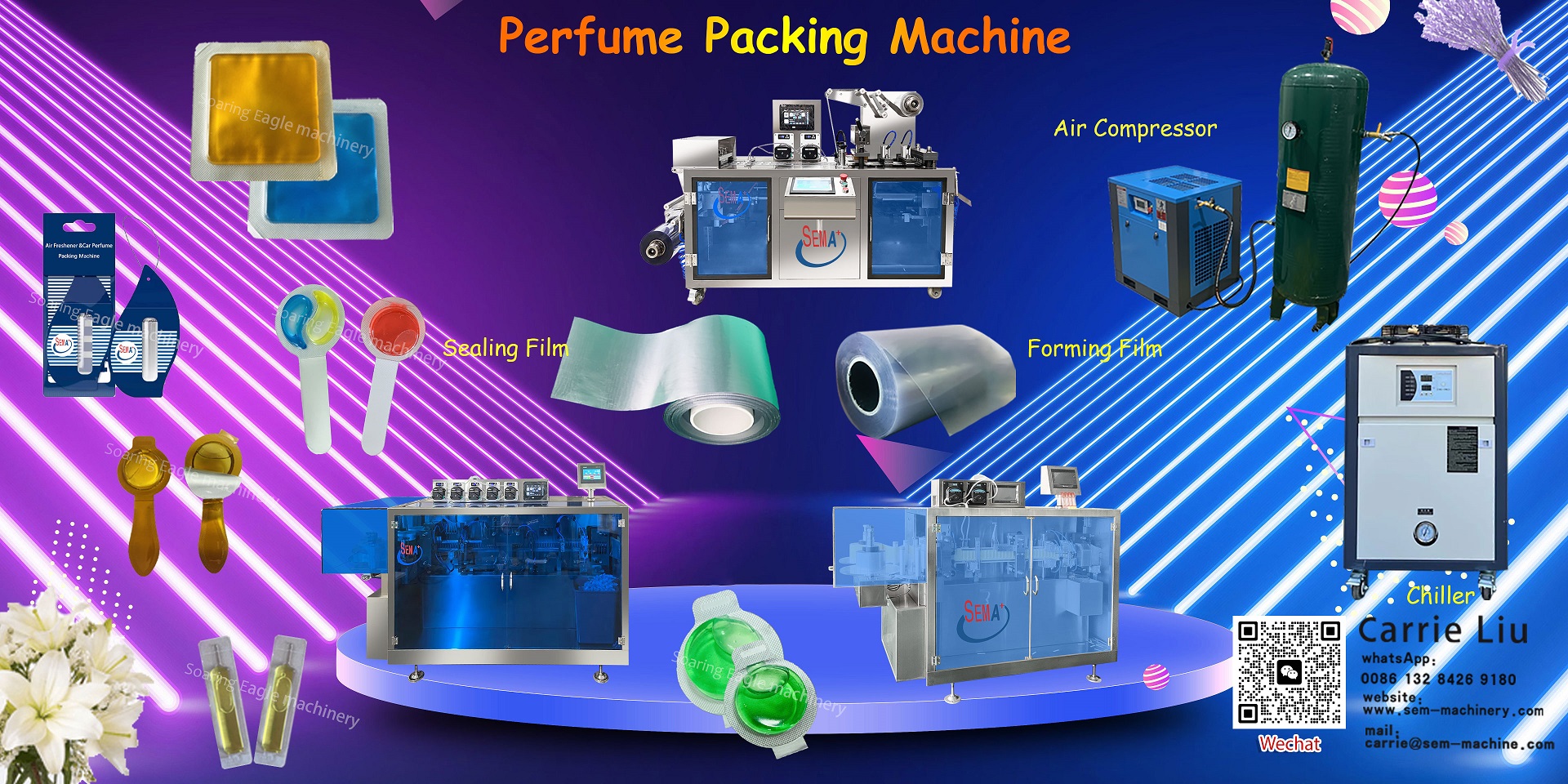 Date printer small dose small bottle perfume peanut oil filling and packaging machine