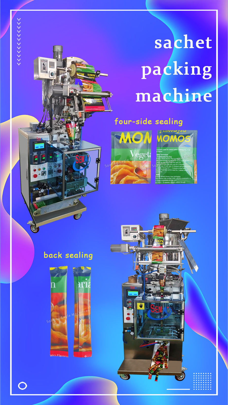 Paste Honey 10g 15g sachet packing machine three side sealing sachet packing machine