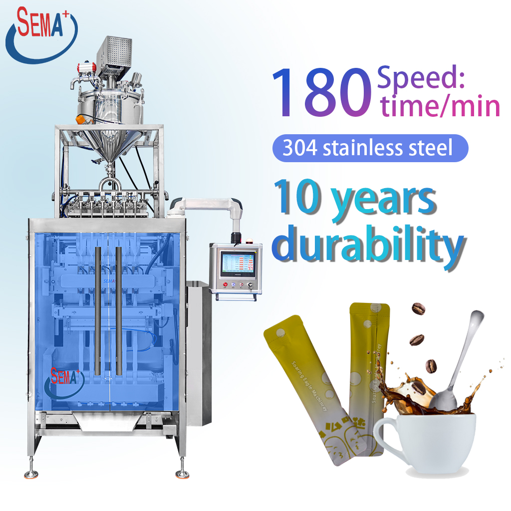 Multi-row powder packaging machine and multi-row liquid paste double ...