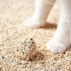 Arena para gatos de tofu mixto con bentonita