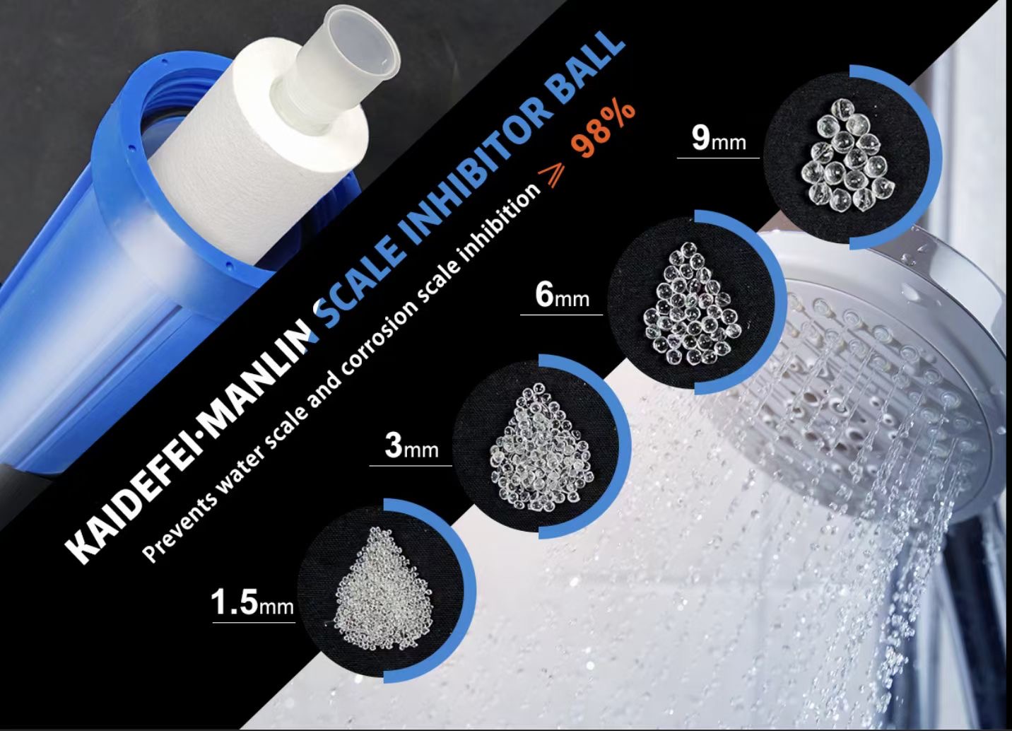 How effective are polyphosphate balls against calcium and magnesium?