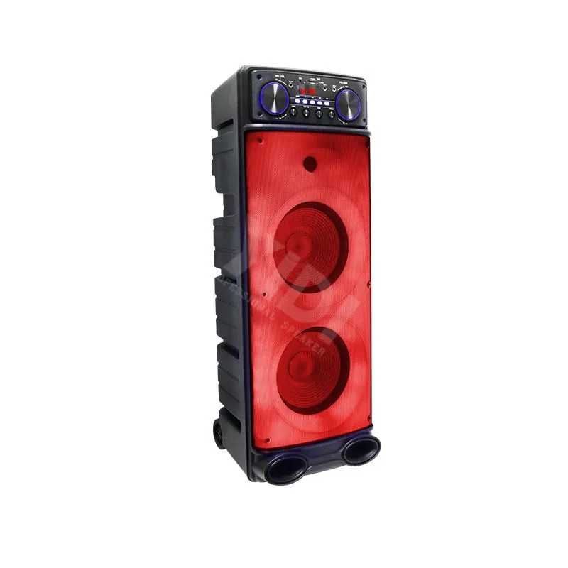 YD-T217-10-Yidi Dual 10 Inch Wireless Speaker with flame Light Stereo Party Speaker Loud Portable OEM Deep Bass  Speaker