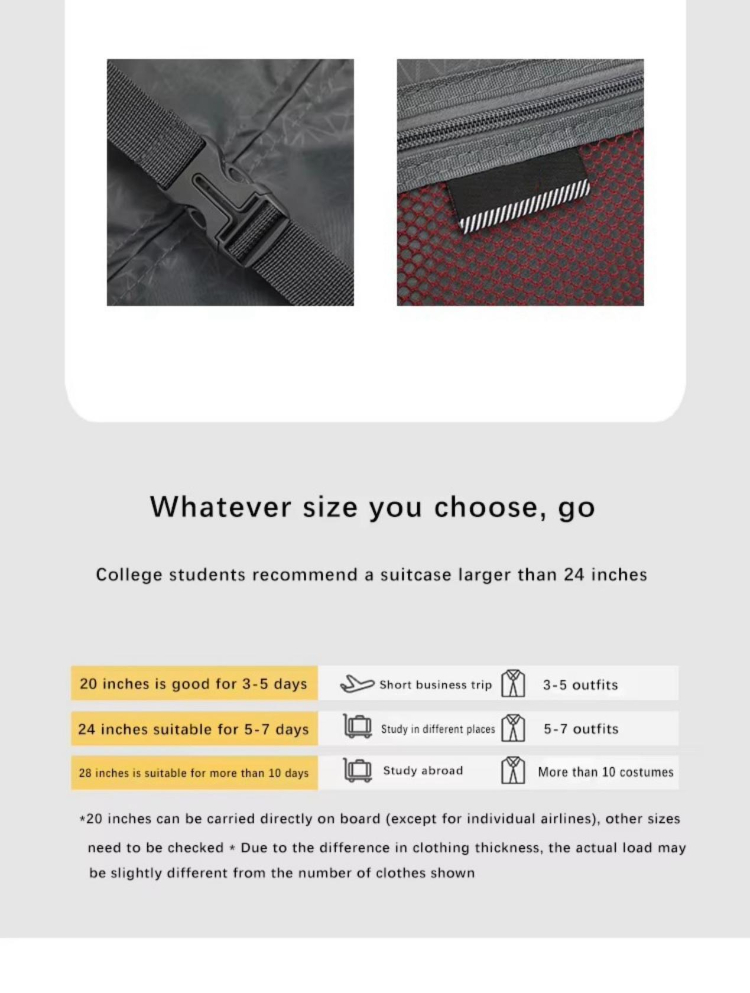 Wemgesabre Ready-made Soft&Hard Combination Light Weight Expandable Luggage Set No need MOQ