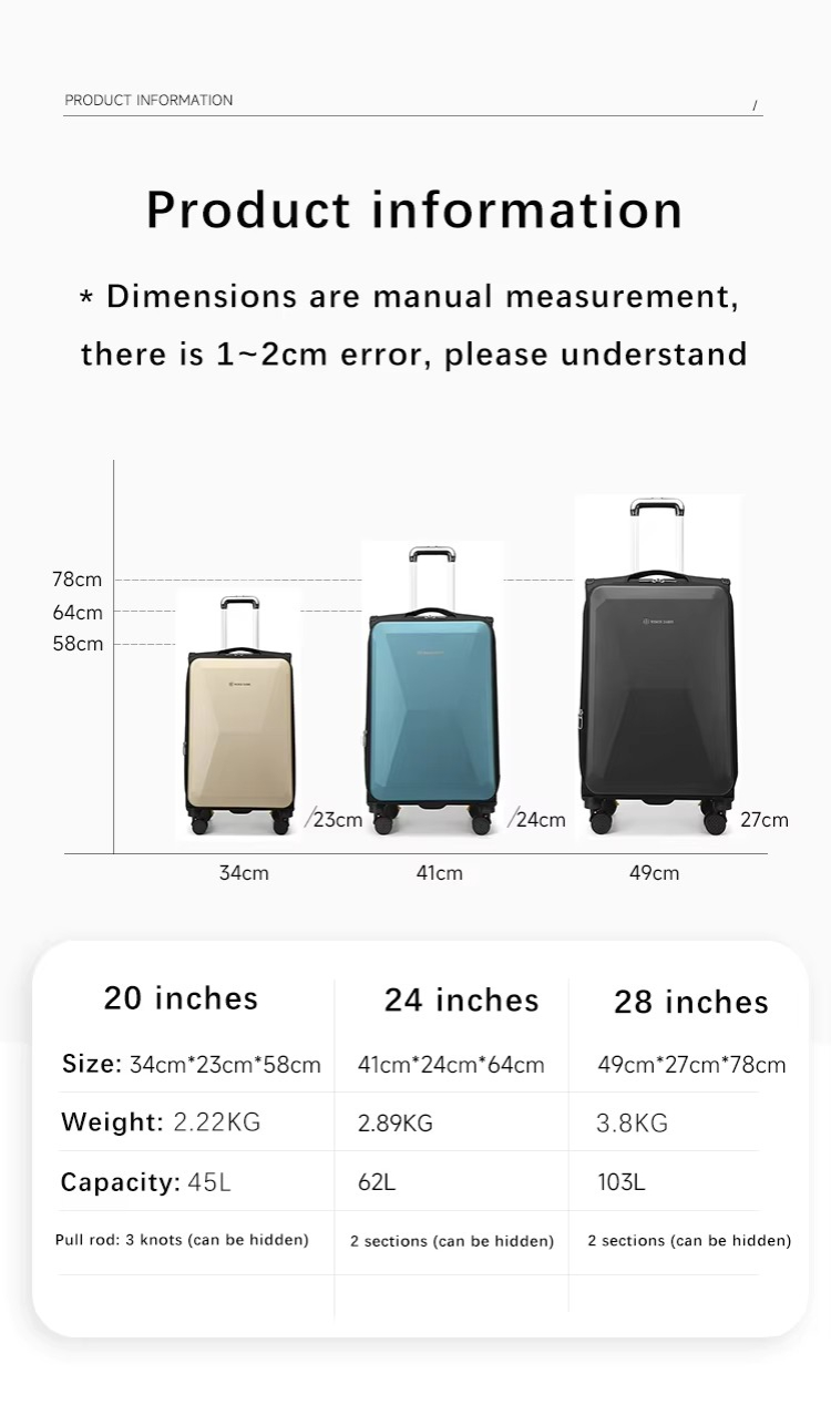 Wemgesabre Ready-made Soft&Hard Combination Light Weight Expandable Luggage Set No need MOQ