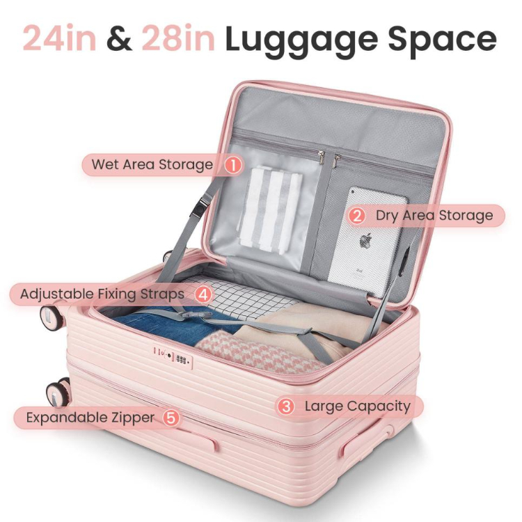 Wemgesabre Front Opening Expandable PC Luggage