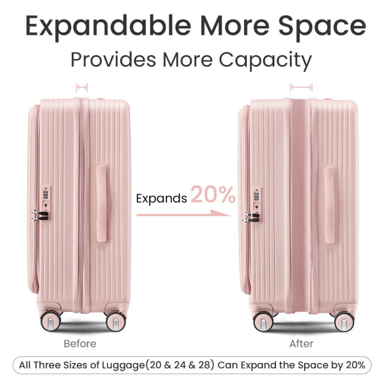 Wemgesabre Front Opening Expandable PC Luggage