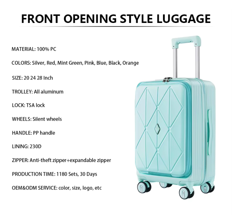 Wemgesabre Front Opening Expandable PC Luggage