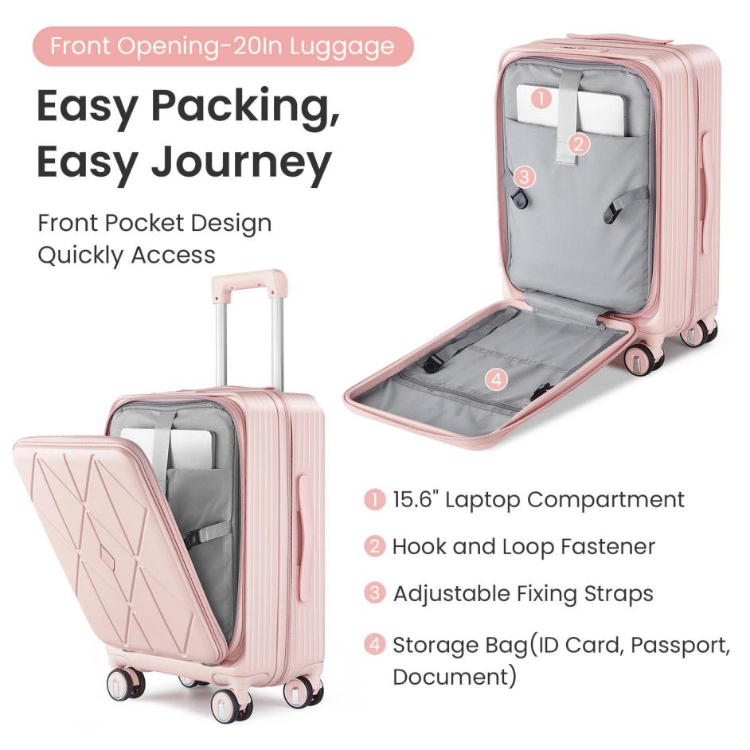 Wemgesabre Front Opening Expandable PC Luggage