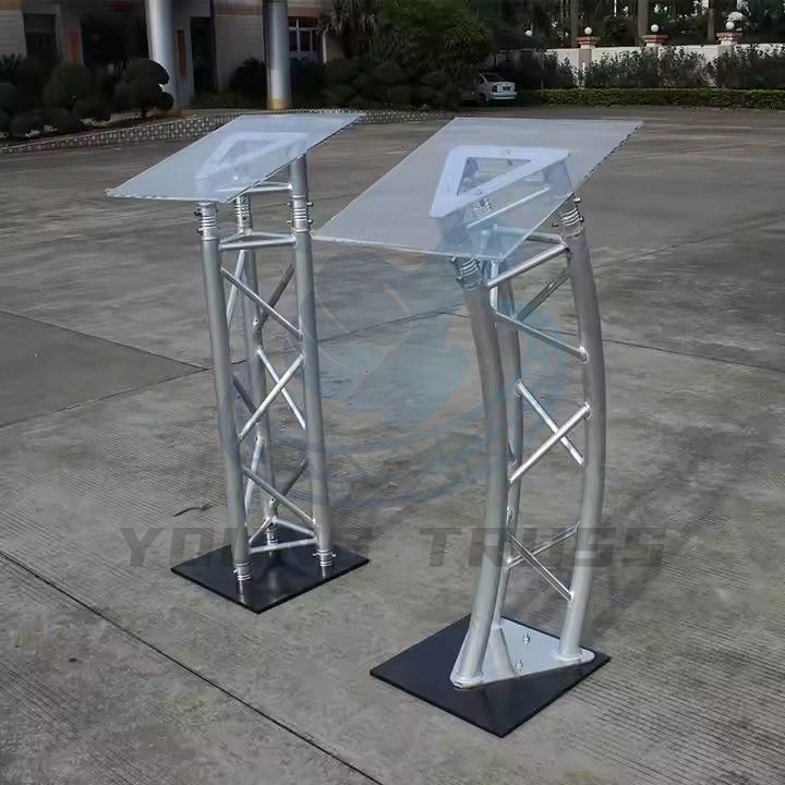 Curved Rectangular Aluminum Lectern Truss for Events