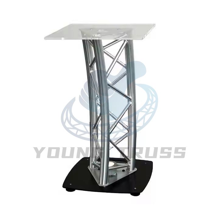 Curved Rectangular Aluminum Lectern Truss for Events