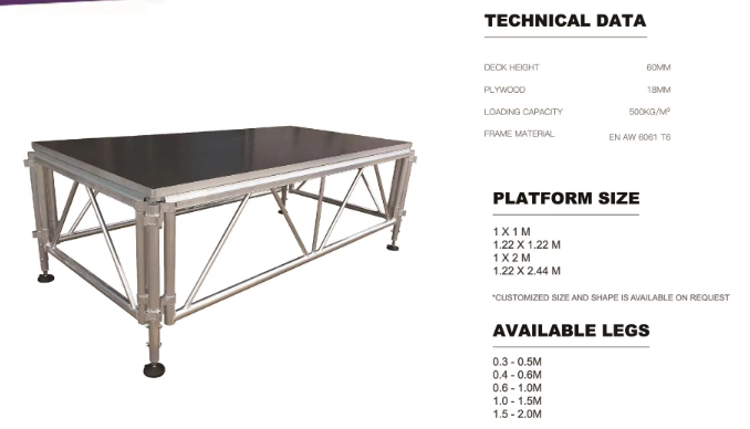 Aluminum Stage Mobile Show Stage Portable