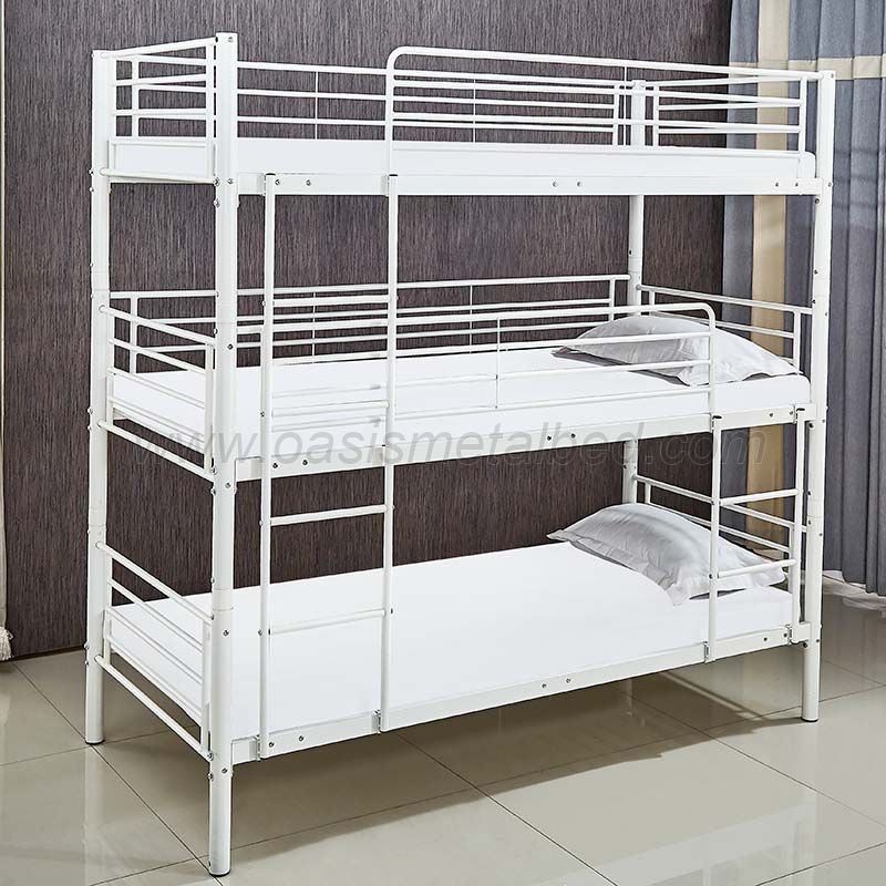 Metal triple bunk bed