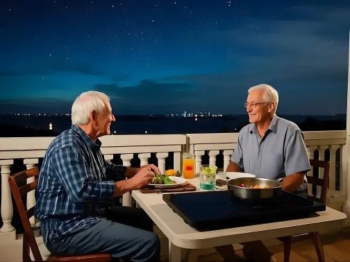 Portable inductiekoker: rookvrij balkon koken