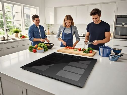Ingebouwde inductiekooktop: een nuttige assistent in de keuken