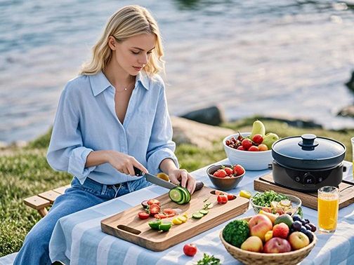 Round Design Electric Hob: eenvoudig te dragen kamperen gemak