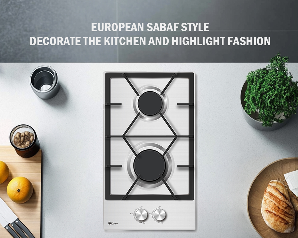 SF230B002 Domino Dual Burners Gaskookplaat