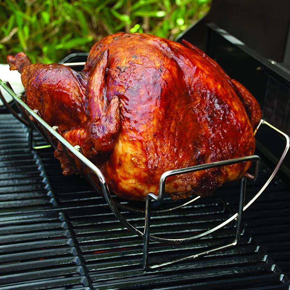 Roast Beef Rack Stainless Steel Reversible Roasting Rack for Perfect Ribs & Roasts ...