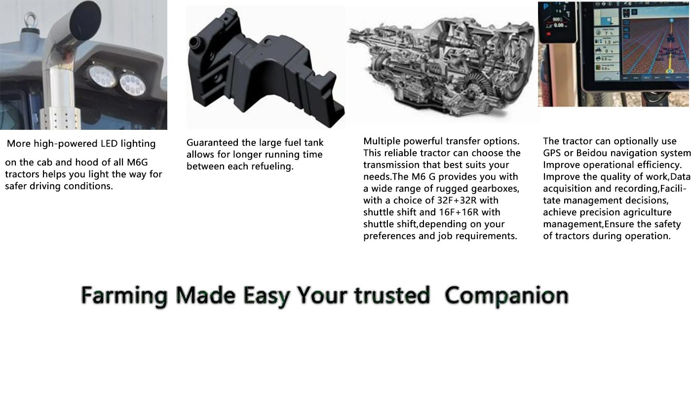 4x4 260hp Diesel Engine Agriculture and farm Tractor