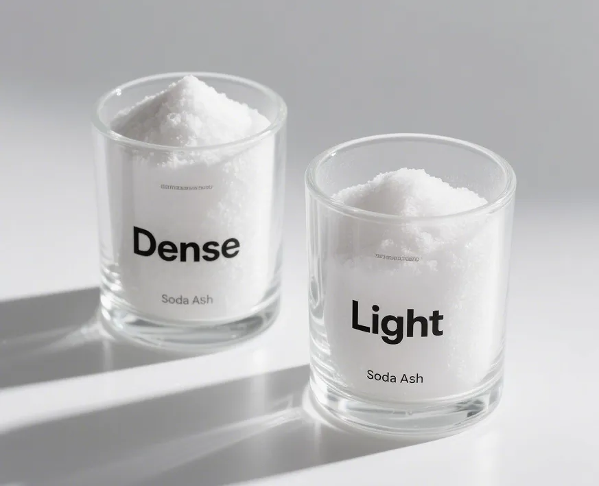 ¿Cuáles son las principales diferencias entre Soda Ash Dense y Soda Ash Light?