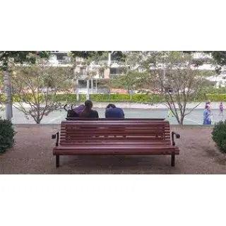 The wooden bench seems to be more suitable in the park, it can be more in line with the green space environment.