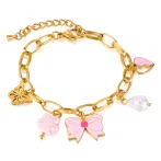 Pulsera de acero inoxidable con lazo corazón