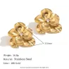 Pendientes de acero inoxidable de flores vintage al por mayor