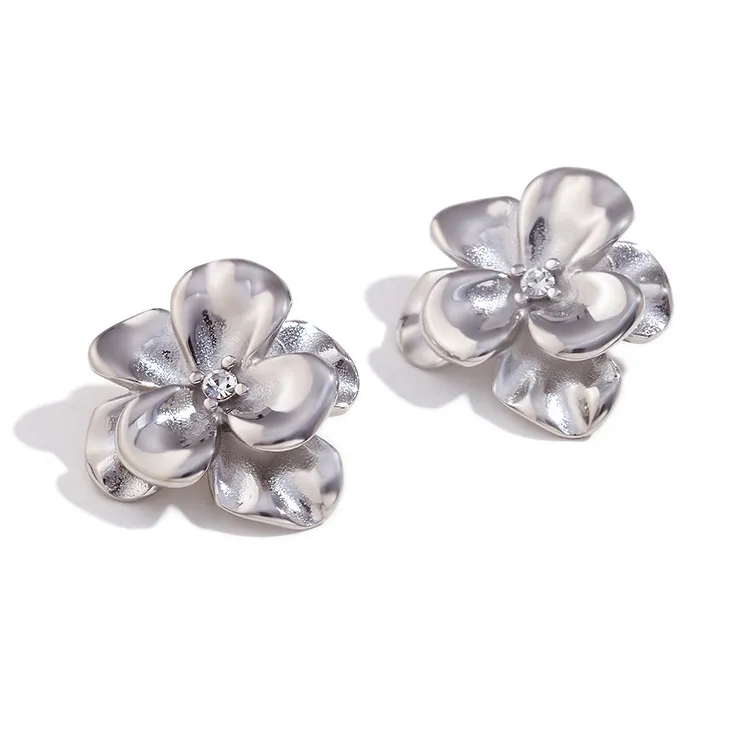 Pendientes de acero inoxidable de flores vintage al por mayor