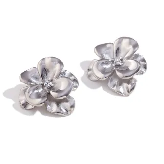 Pendientes de acero inoxidable de flores vintage al por mayor