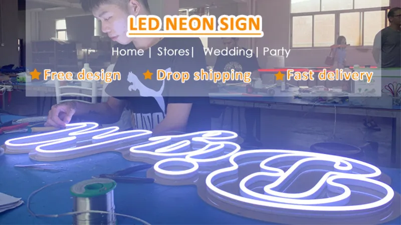 Enseigne au néon LED personnalisée pour les entreprises