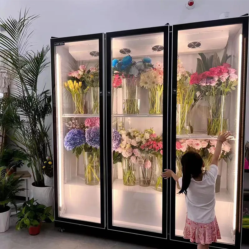 Refrigerador de exibição de flores
