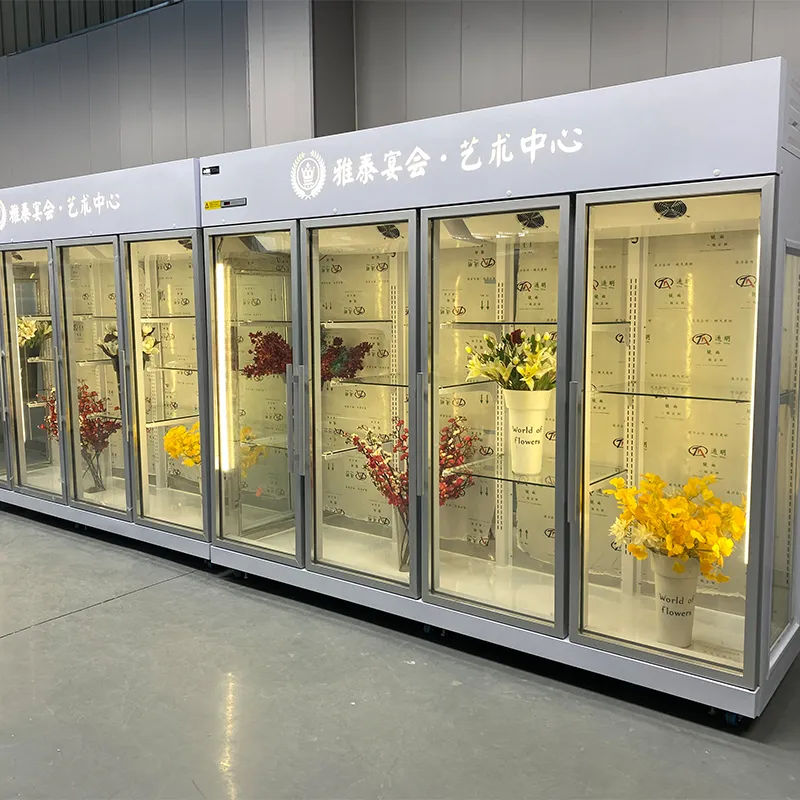 Refrigerador de exibição de flores