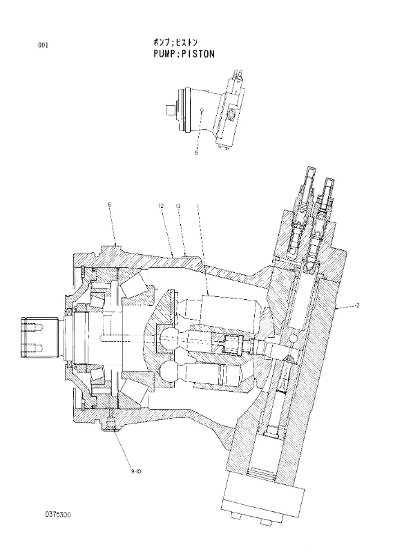 HITACHI EX400 hydraulic pump kit 4236051