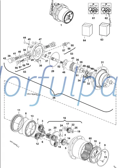 BOBCAT E10 E14 excavator travel motor rotary group 6667778