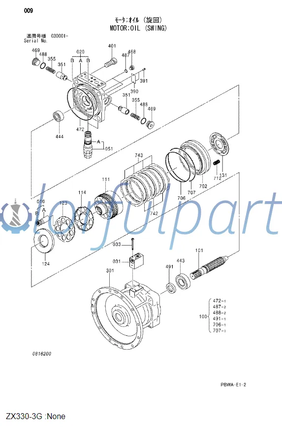 swing motor 4419718 for HITACHI ZX330-3G excavator M5X180CHB-10A