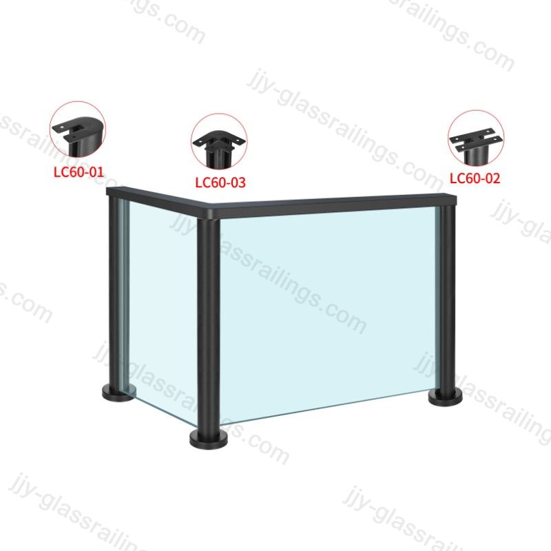 Poteau Central En Inox 304 Pour Garde-corps Verre – Balustrade Extérieure Moderne, Argenté, Hauteur 65 Cm