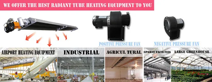 Blower Fan for Gas Radiant Tube Heating Systems
