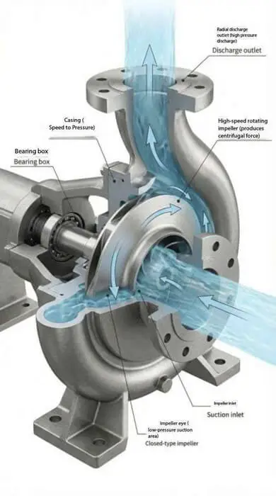 An illustrated Chemical Engineering Principles of Axial Flow Pump