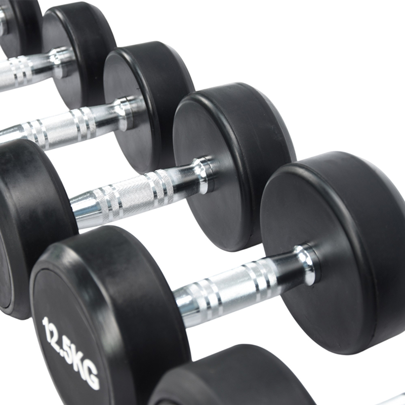 Gumowe hantle z okrągłą głowicą