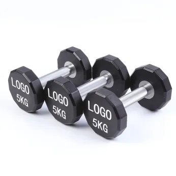 Dodecagonal urethane dumbbell مع شعار قابل للتخصيص