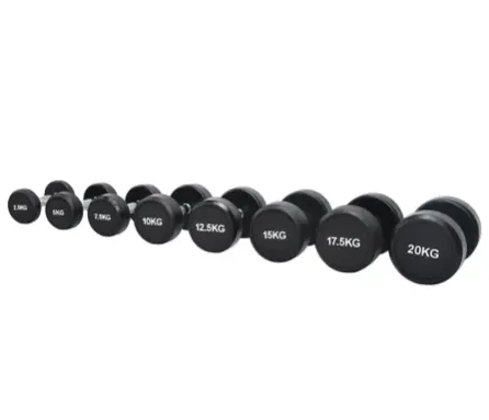 Round Head Rubber Dumbbells