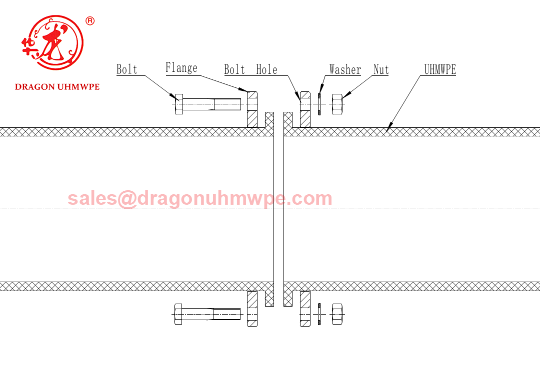 UHMWPE Flare End Stub Connection Sketch
