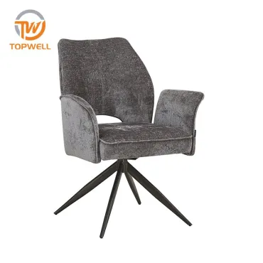เก้าอี้ทานอาหารผ้ากำมะหยี่ ขาเหล็ก DC-7751