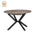 โต๊ะทานอาหารปรับขยายได้ ขาไม้MDF Top Powder Coating DT-2356