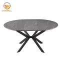 โต๊ะทานอาหารปรับขยายได้ ขาไม้MDF Top Powder Coating DT-2356