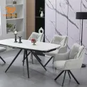เก้าอี้ทานอาหาร ขาผ้ากำมะหยี่ Powder Coating DC-7714