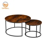 โต๊ะกลางขาเหล็ก Rock Beam Top สี Powder Coating CT-330