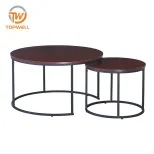 โต๊ะกลาง ขาเหล็กพ่นสี Rock Beam Top CT-330